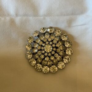 Clear Crystal Statement Brooch
